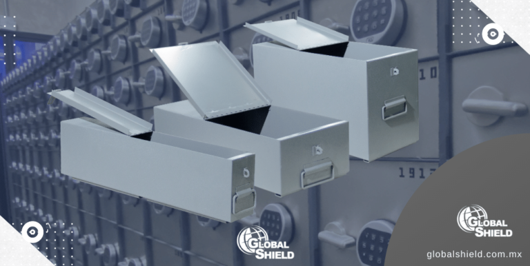 Caja De Seguridad Acoplable Plateada - Acero Resistente, Tamaño Compacto